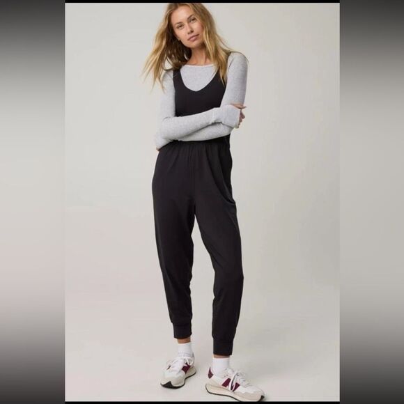 aerie Pants - Aerie Racerback Tank Jumpsuit  Jogger Black small